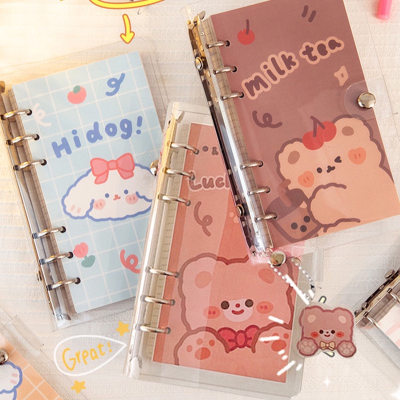 Set 80 Tấm Bìa Sổ Tay Chống Thấm Nước Họa Tiết Hoạt Hình Có Khóa Cài Dành Cho Học Sinh