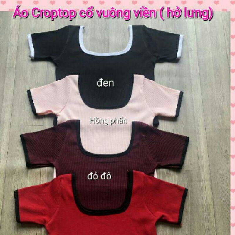 Áo cổ vuông hở lưng