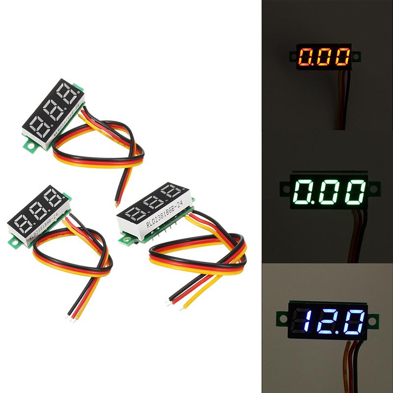Digital Battery Voltage Checker Voltmeter DC 0-100V 3 Cables with Protection