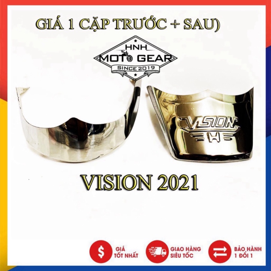 Ốp Dè Trước Sau Vision 2021 Inox