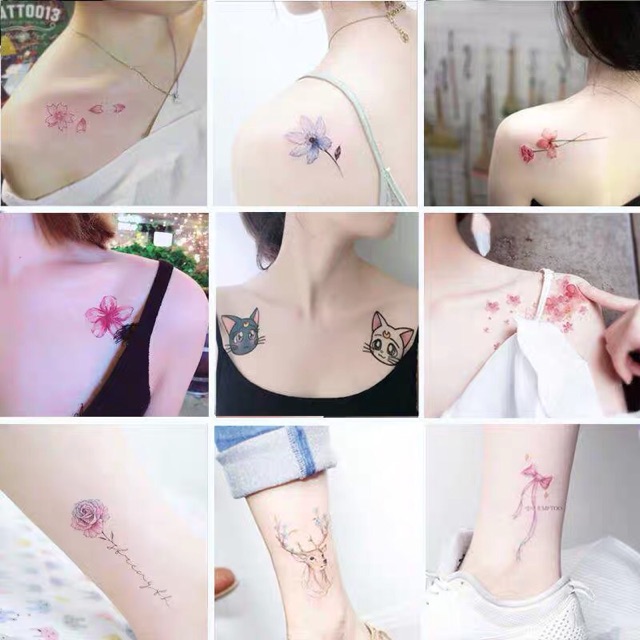 Set tattoo- 30 tấm hình xăm dán giá 50k ( có nhiều set để lựa)