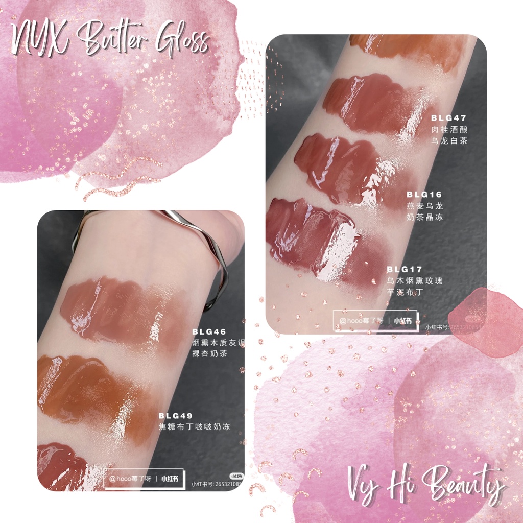 Son bóng NYX Butter Gloss mọng môi giá hạt dẻ