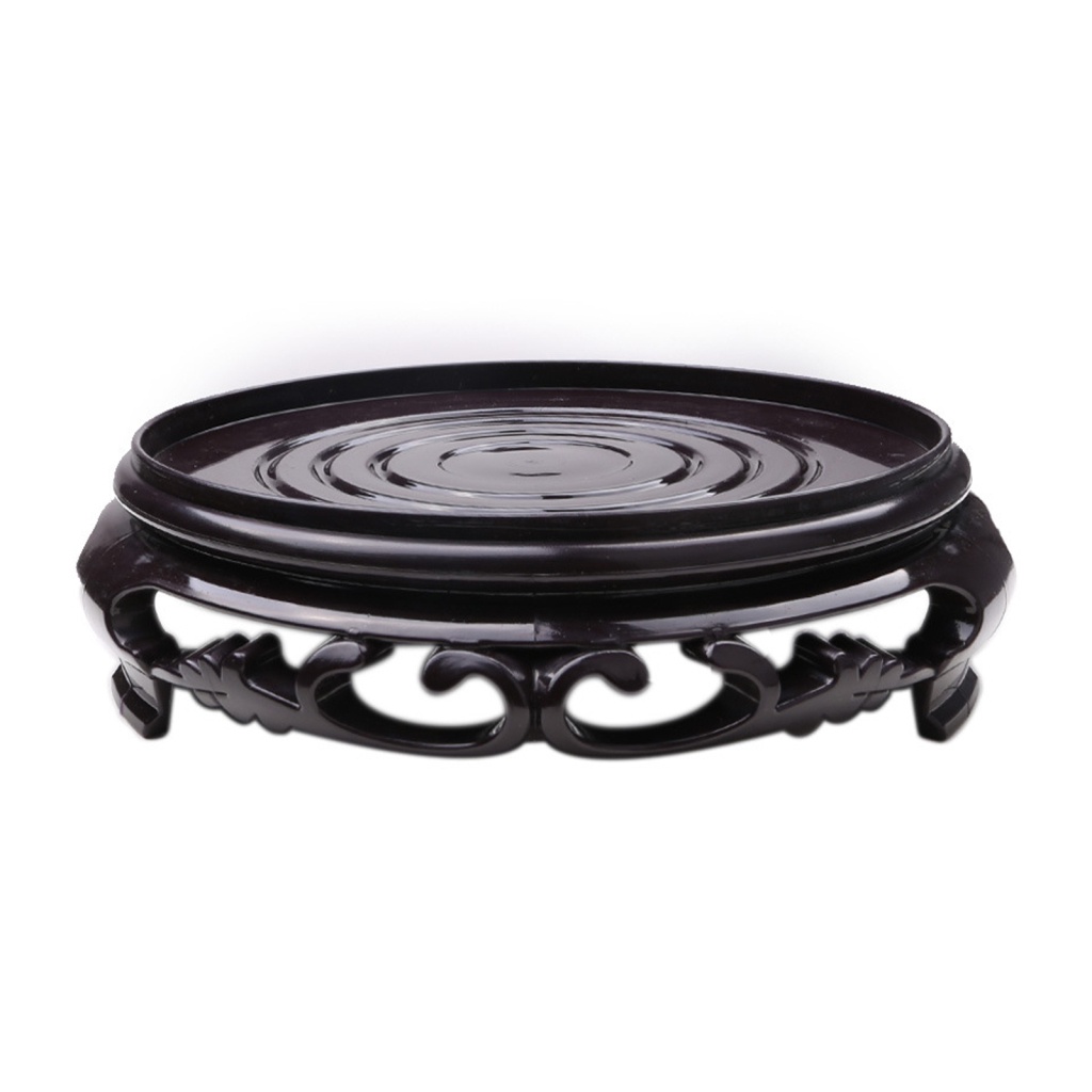 Khay Giá Đỡ Chậu Hoa Lan Bằng Nhựa Màu Nâu Đen 1 Cái 13.7cm