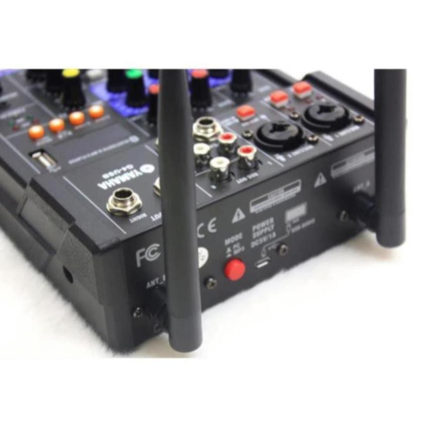 Bộ Mixer G4 YAMAHA- Bộ trộn âm thanh Mixer Chuyên Karaoke, Livestream, Thu Âm Cao Cấp - Tặng Kèm 2 Micro KhôngDây