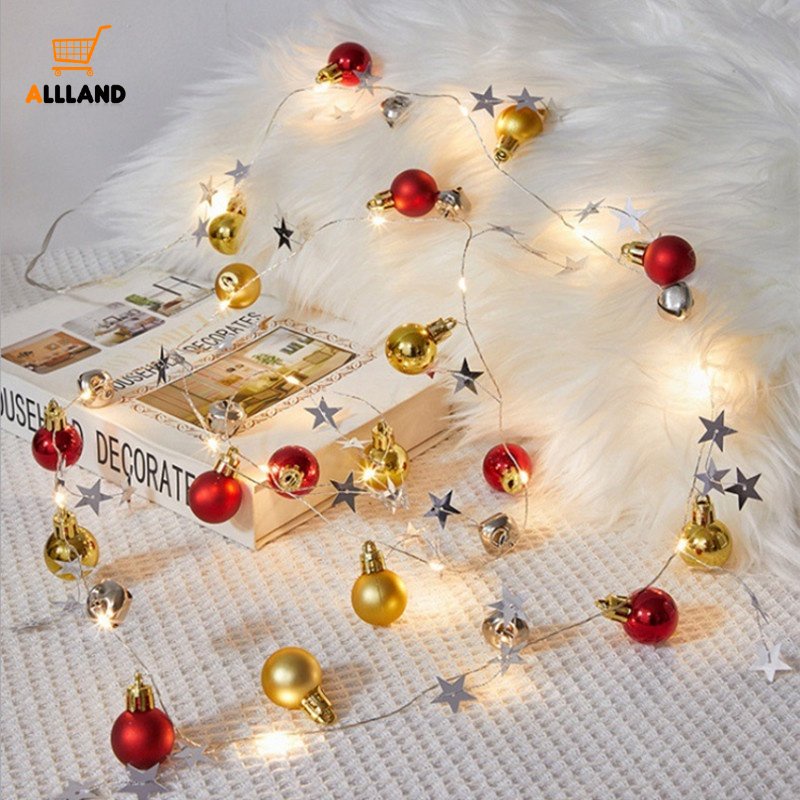 Dây Đèn LED 2m Hình Chuông Giáng Sinh / Năm Mới / Ngôi Sao Trang Trí Nhà Cửa