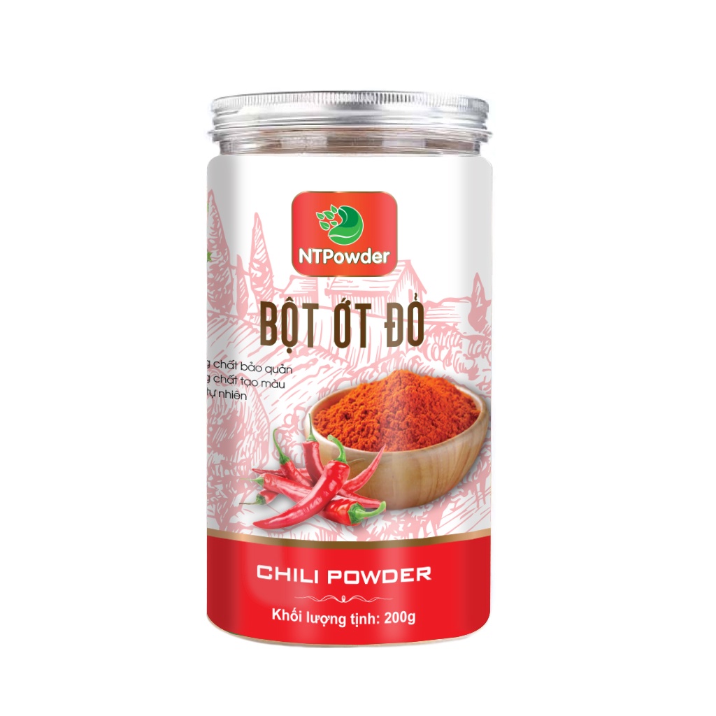 Bột Ớt Đỏ sấy lạnh nguyên chất NTPowder 200g / 100g - Nhất Tín Food
