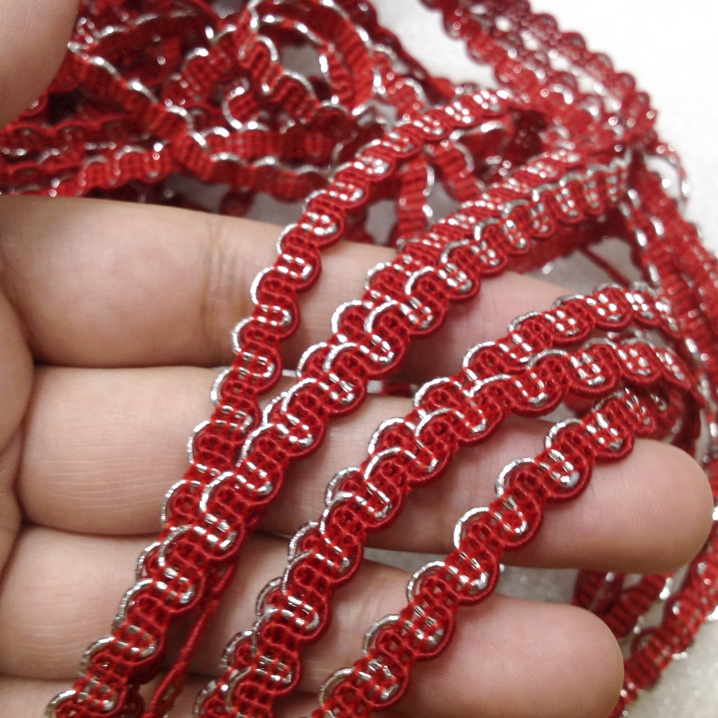 Ren sóng 7 màu viền quần áo váy đầm siêu xinh