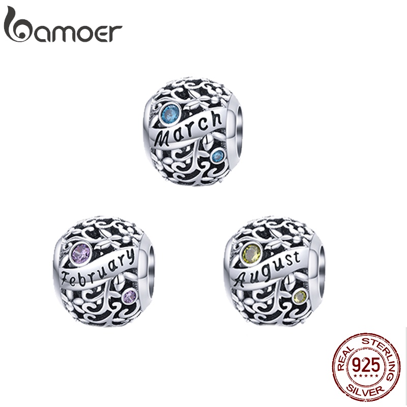 Hạt trang trí vòng tay Bamoer bằng bạc diy xinh xắn SCC1385