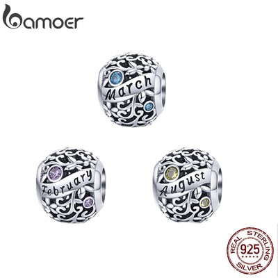 Hạt trang trí vòng tay Bamoer bằng bạc diy xinh xắn SCC1385