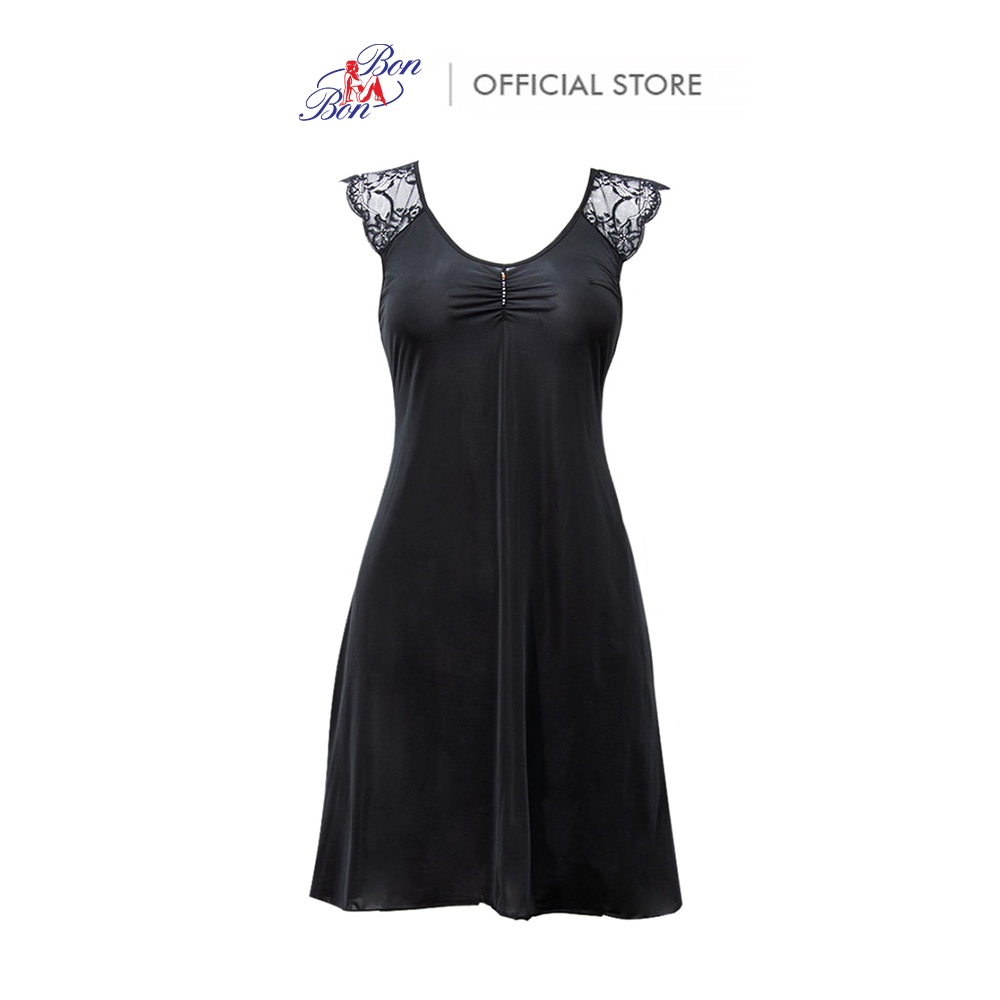 Đầm ngủ không cúp, ren hoa Bon Bon - IL9197