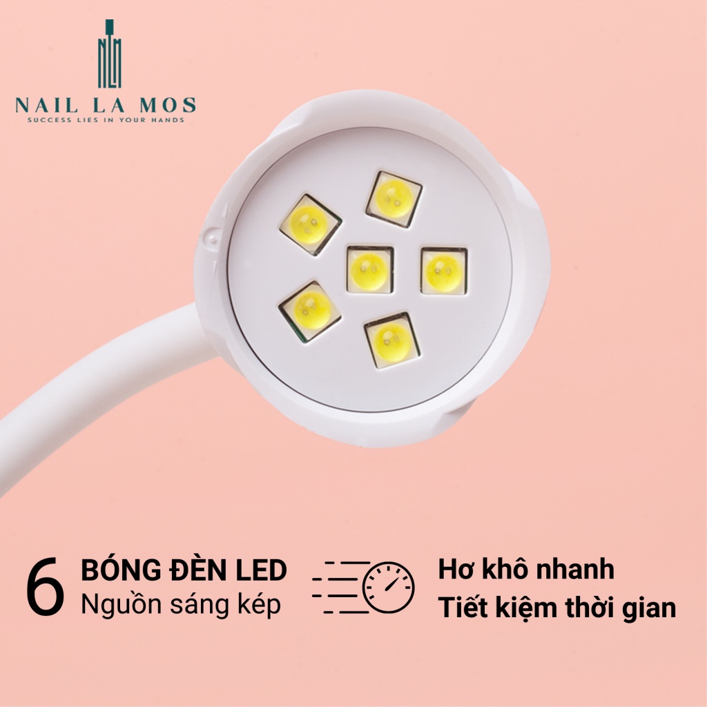 Máy hơ gel 1 ngón hình bông hoa dễ thương xoay 360 độ - máy hơ gel mini nhỏ gọn, tiện lợi (kèm dây sạc USB)