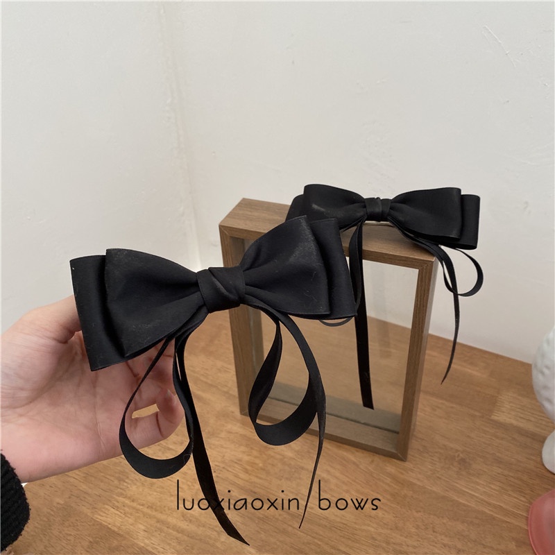 Kẹp Tóc Đuôi Ngựa Thấp Màu Đen Thời Trang Mùa Hè Cho Nữ