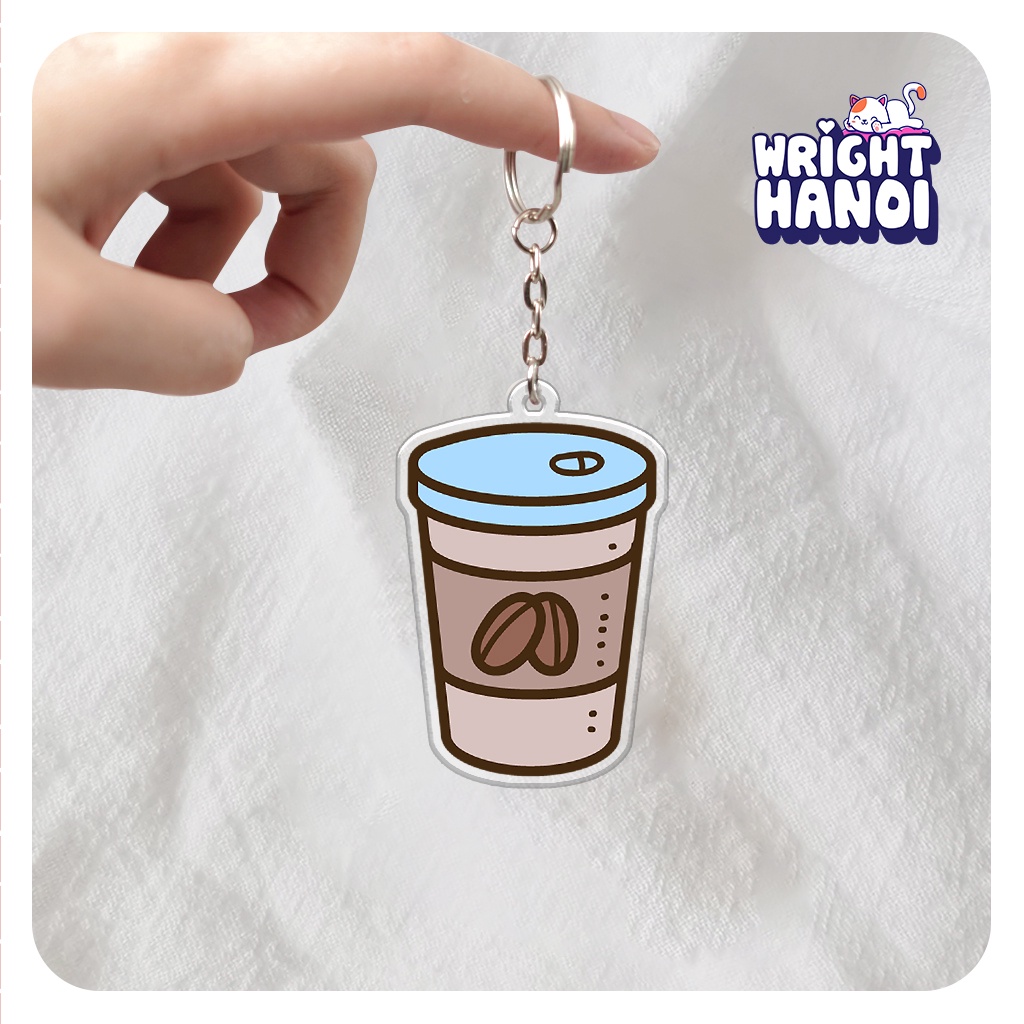 Móc khóa cốc cà phê đáng yêu cho bạn bè, người yêu
