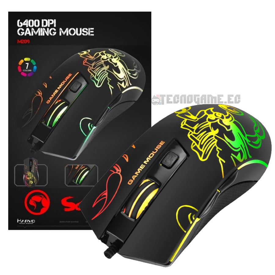 Chuột vi tính Marvo M209 USB 2.0 có đèn led chơi game