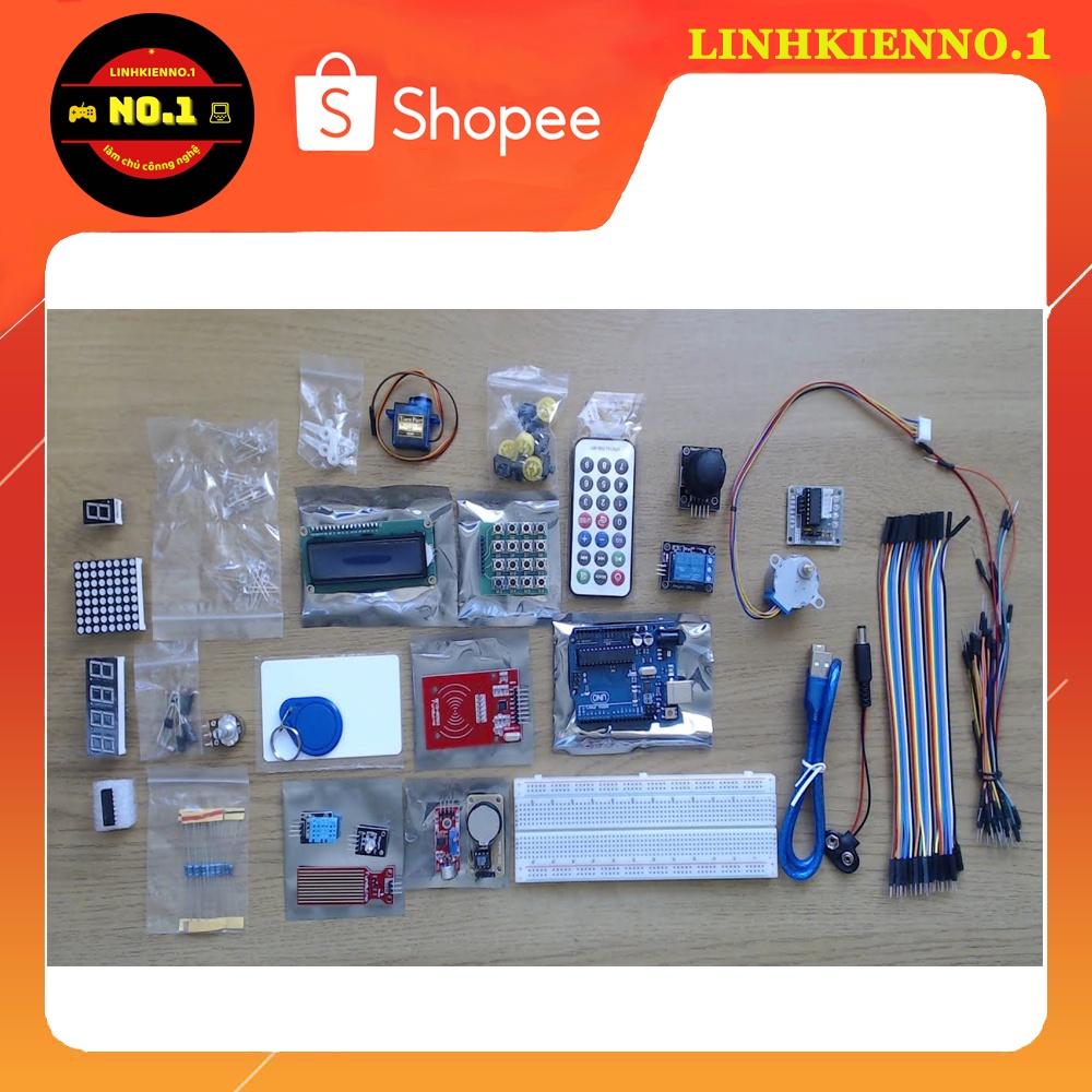 Bộ Kit Học Tập Arduino UNO R3 RFID Nâng Cao 40 Món Và Cơ Bản 32 Món