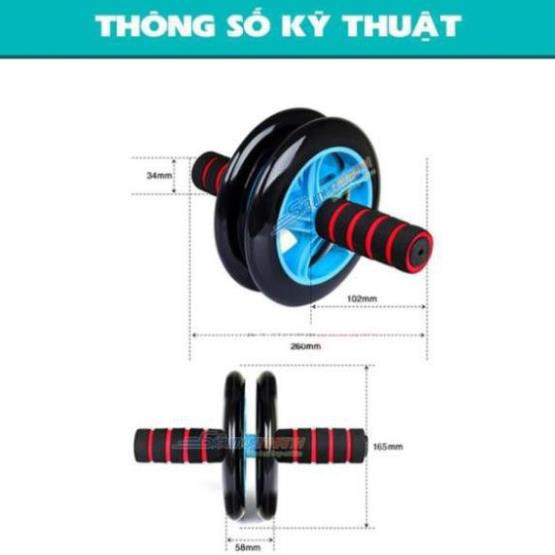 [CON LĂN TẬP BỤNG]  Bánh xe tập cơ bụng tại nhà tiện lợi cho cả Nam và Nữ [ 2 bánh - màu Xanh Dương ]