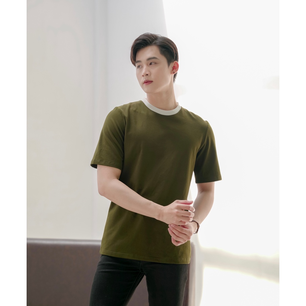 Áo Thun Nam Cổ Tròn Màu Xanh 100% Cotton Thương Hiệu MrTwins®