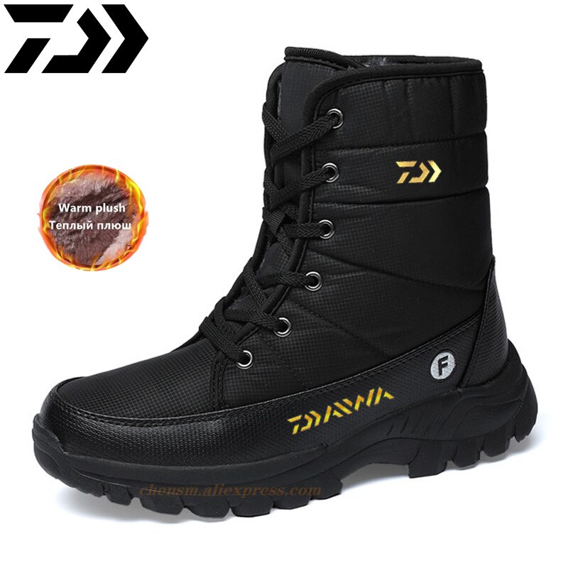 Giày Bốt DAIWA Đi Tuyết Lót Lông Dày Dặn Giữ Ấm Chống Trượt Chống Thấm Nước Cho Nam Size 36-46
