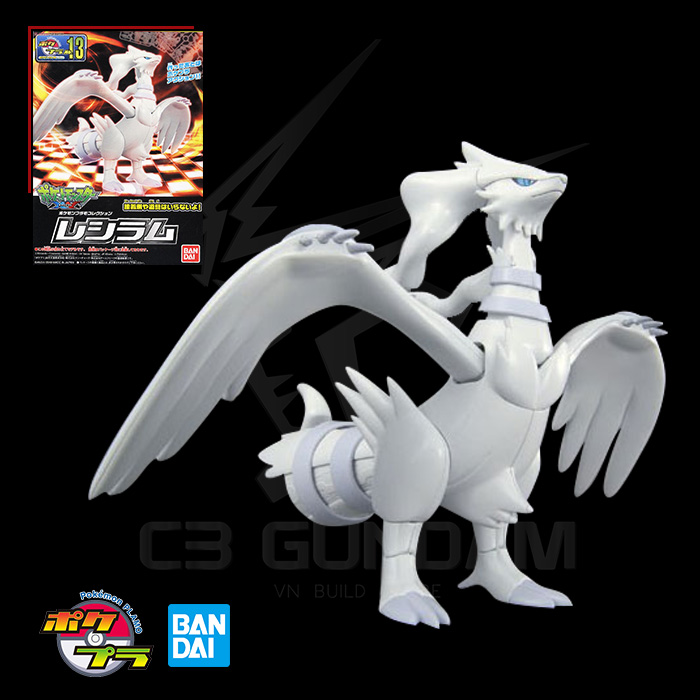 MÔ HÌNH LẮP RÁP BANDAI POKEMON PLASTIC MODEL COLLECTION 013 RESHIRAM POKEMON PLAMO