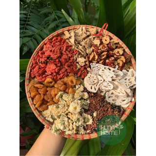 Trà Hoa Củ Sen Hà Thủ Ô Dưỡng Sinh Ngủ Ngon, Mát Gan Hunashome