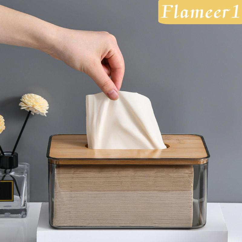 1 Hộp Đựng Khăn Giấy Màu Trong Suốt Dùng Trang Trí Phòng Khách / Phòng Ngủ