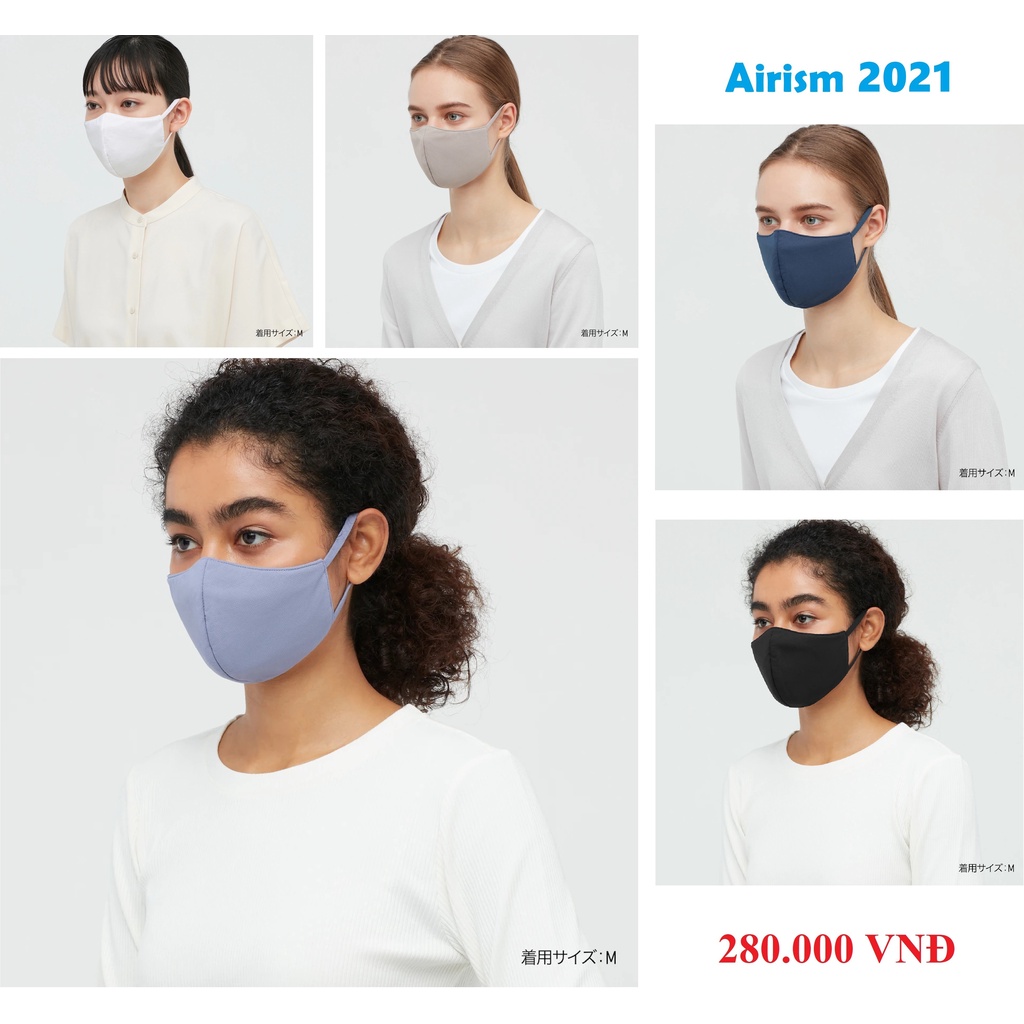 UNIQLOJAPAN_Khẩu trang vải (3 lớp) công nghệ Airism (Nam/ Nữ/ Trẻ em) - AIRism Mask ❄️