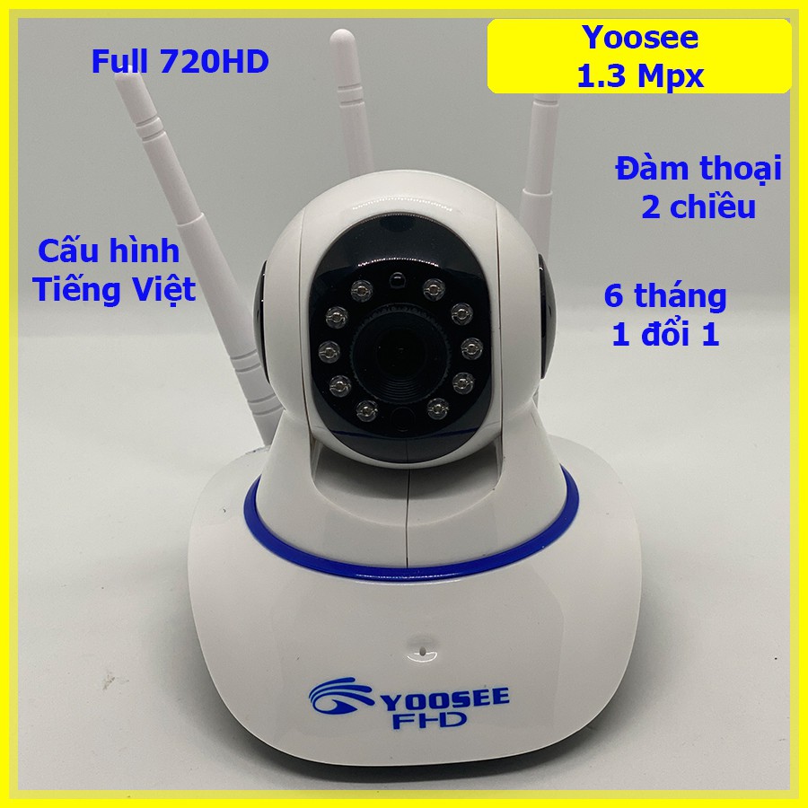 Camera chống trộm IP WIFI Yoosee FULL-HD - 3 anten bắt wifi cực mạnh | BigBuy360 - bigbuy360.vn