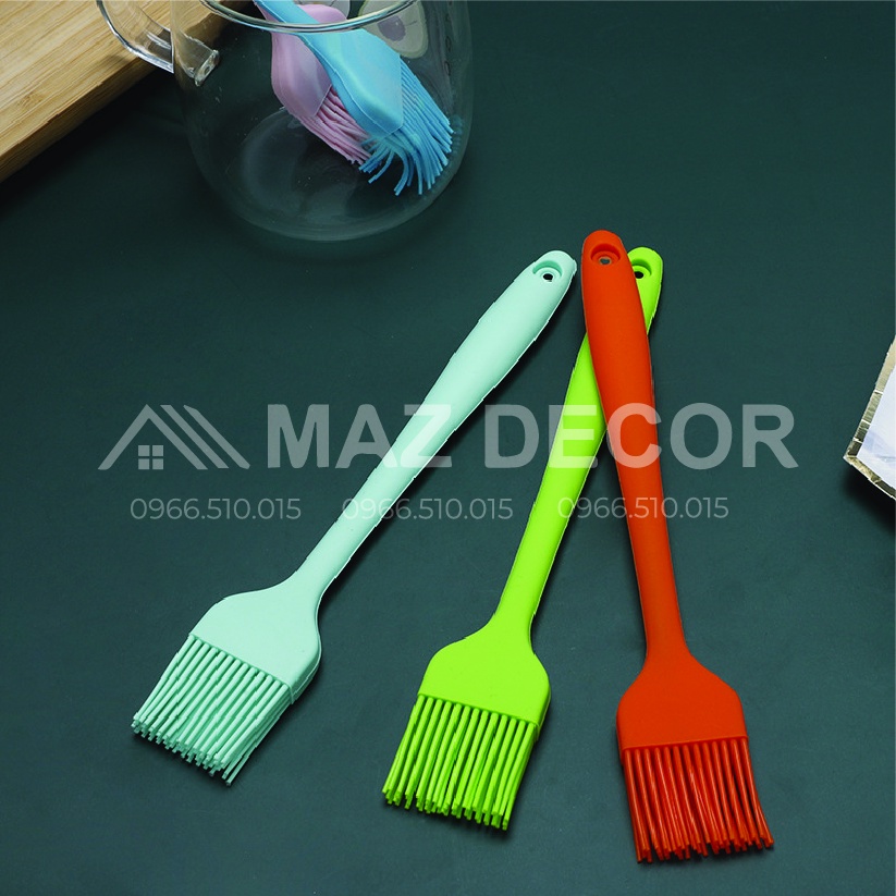 GIÁ SỈ TẠI XƯỞNG Cọ, chổi quét dầu silicon đúc 21cm - Màu sắc ngẫu nhiên Dụng cụ làm bánh: chổi quét dầu mỡ, nước sốt