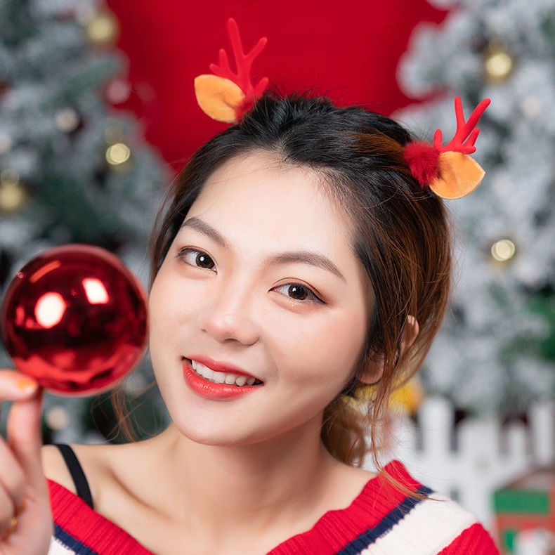 Băng đô cài tóc phong cách Giáng sinh dễ thương cho bé