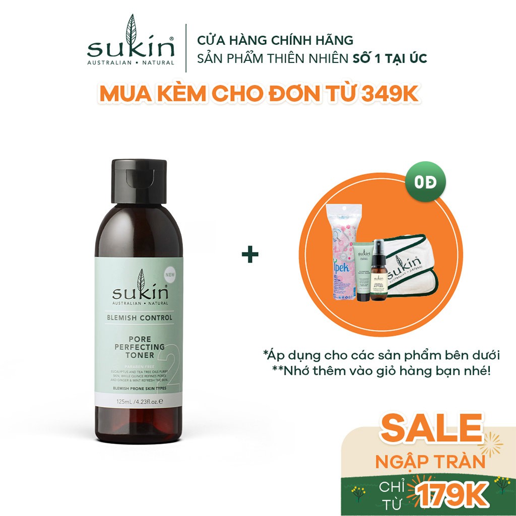  Nước Cân Bằng Se Khít Lỗ Chân Lông Sukin Blemish Control Pore Perfecting Toner 125ml