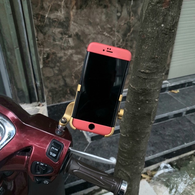 Kẹp điện thoại gắn xe máy 100% bằng thép, vô cùng chắc chắn