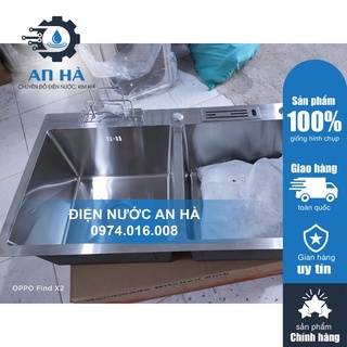 Chậu rửa chén bát inox 304 kt 82x45 đa năng