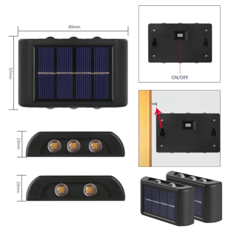 Đèn Led Năng Lượng Mặt Trời Chống Thấm Nước Chiếu Sáng Sân Vườn