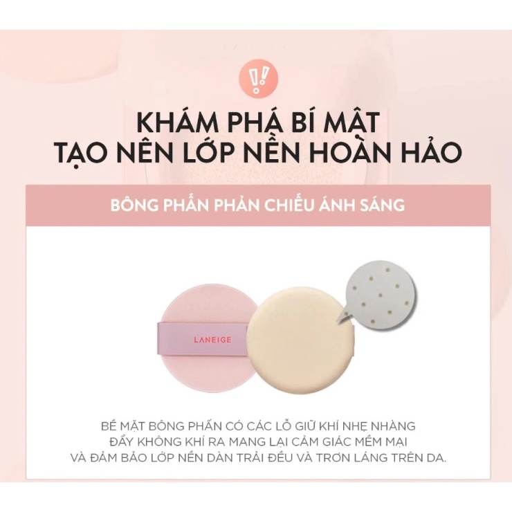 Phấn Nước Căng Bóng Cho Da Thường Và Da Khô 24H Laneige Neo Cushion Glow 15g