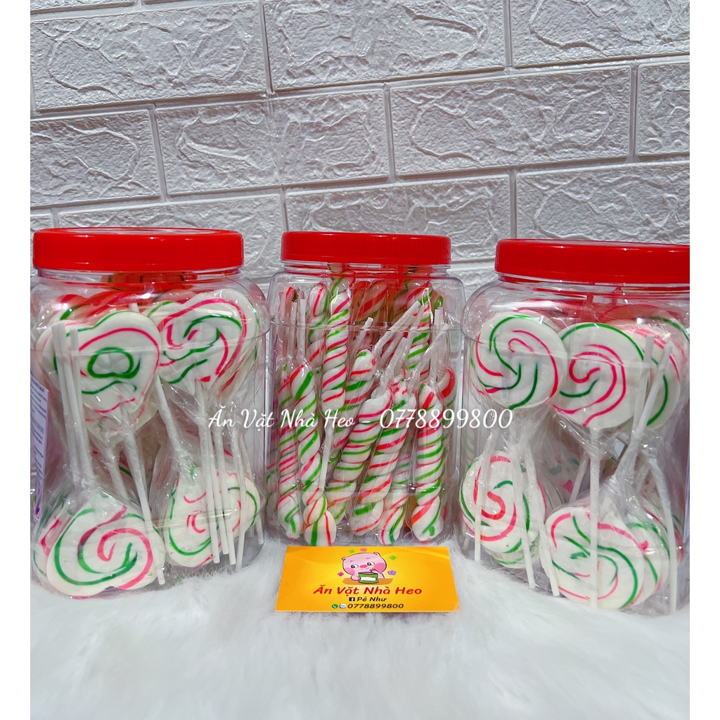 kẹo mút đường hàng công ty Việt Nam que 50g ( trái tim , xoắn tròn , xoắn dài )
