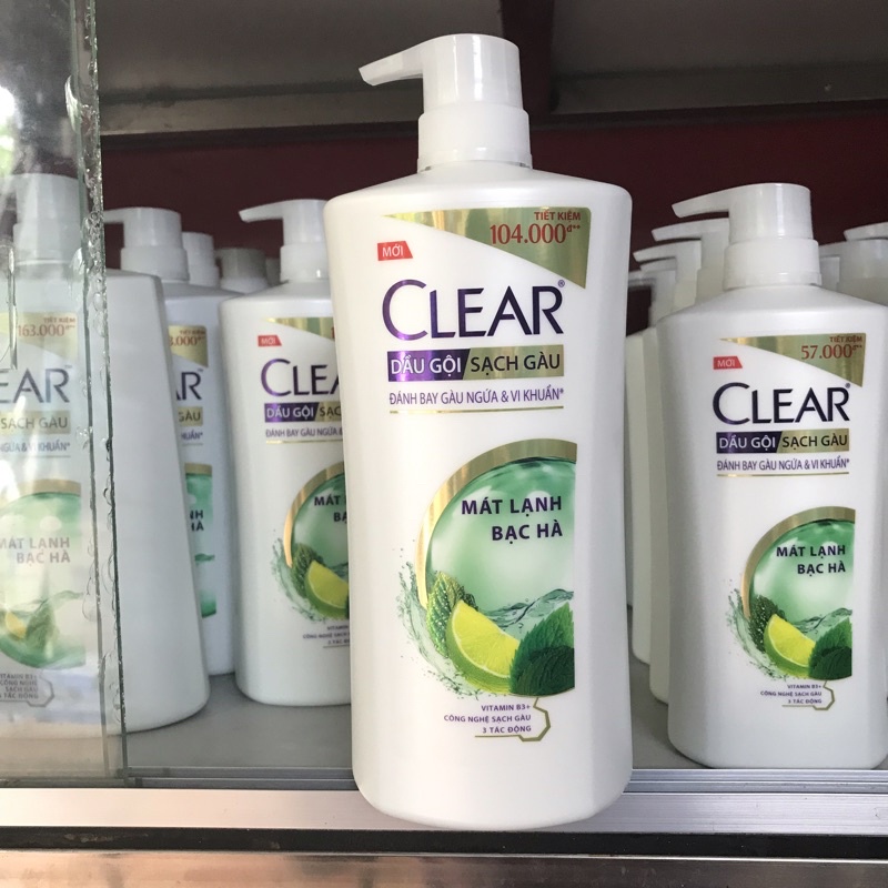 DẦU GỘI CLEAR BẠC HÀ 880g