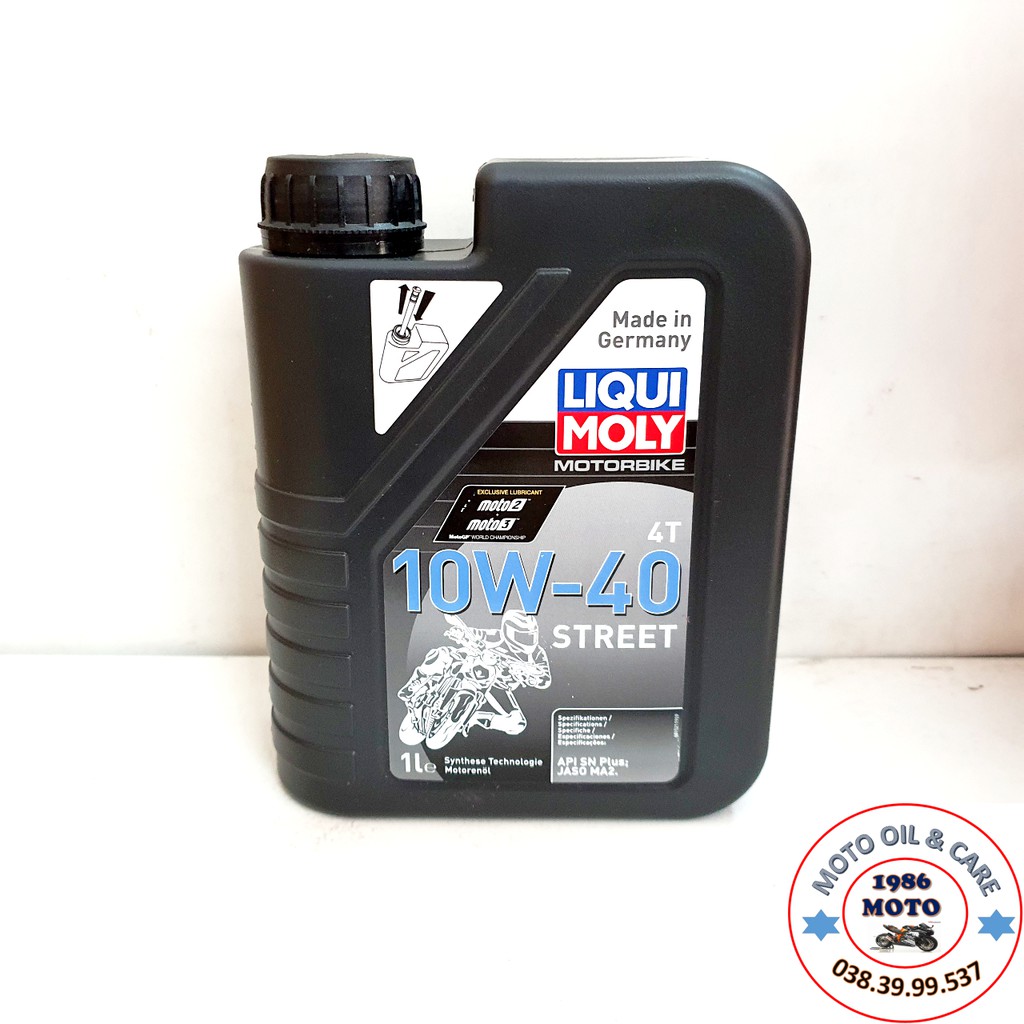 [Mã LIFEAU5SALE giảm 10% đơn 50K] Nhớt tổng hợp cao cấp cho xe số,côn tay Liqui Moly Street 10w40