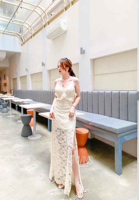 Váy maxi ren 2s xẻ chân 1297