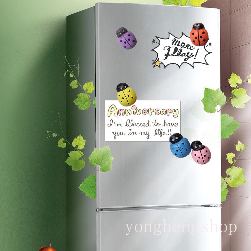 Set 100 Sticker dán tủ lạnh hình bọ rùa 3D dễ thương