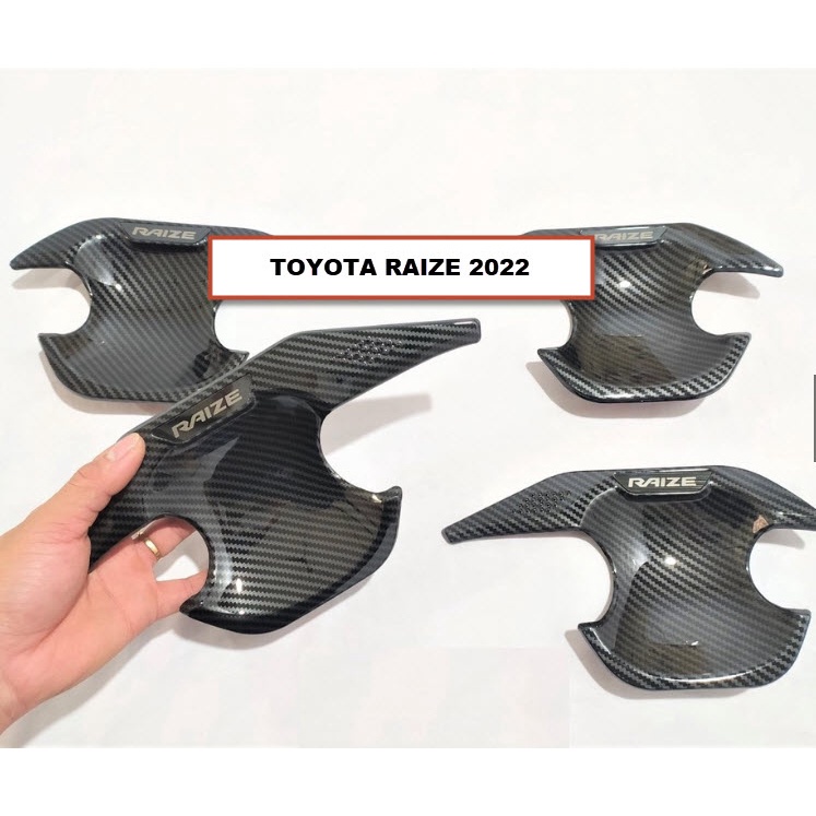 ỐP TAY NẮM , Ốp HÕM CỬA TOYOTA RAIZE 2021-2022 VÂN CARBON