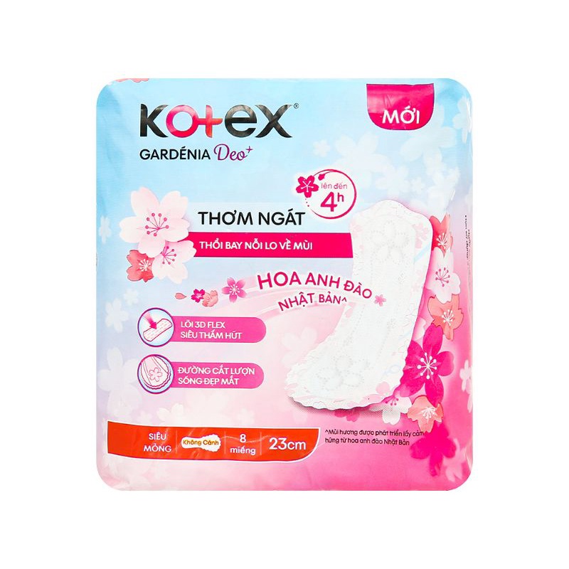 BVS KOTEX GARDÉNIA DEO+ BAN NGÀY 8 MIẾNG