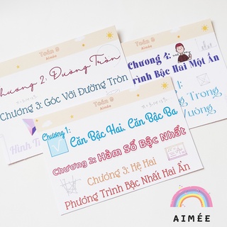Sticker Tiêu Đề Chương Toán 9 ( Math 9) | Aimée