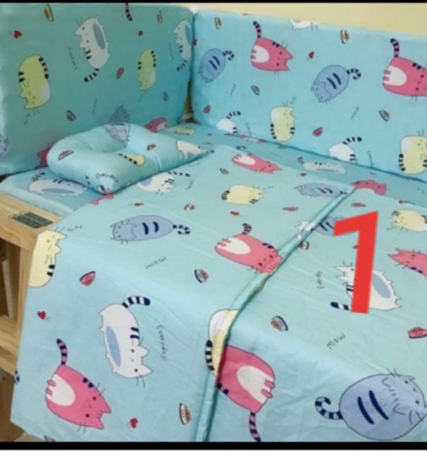 Ga chun bọc đệm cũi  kt 73x110 dành cho cũi có kt 80x120, chất cotton Hàn Quốc đẹp