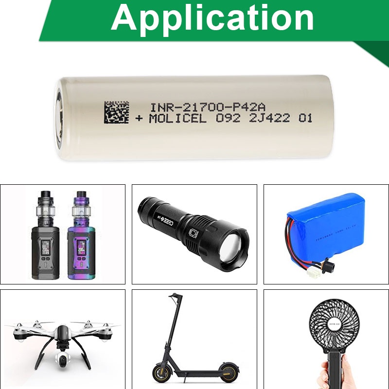 Pin Molicel P26A lithium INR 18650 35A 2600mah / li ion 21700 P42A 45A 4200mah