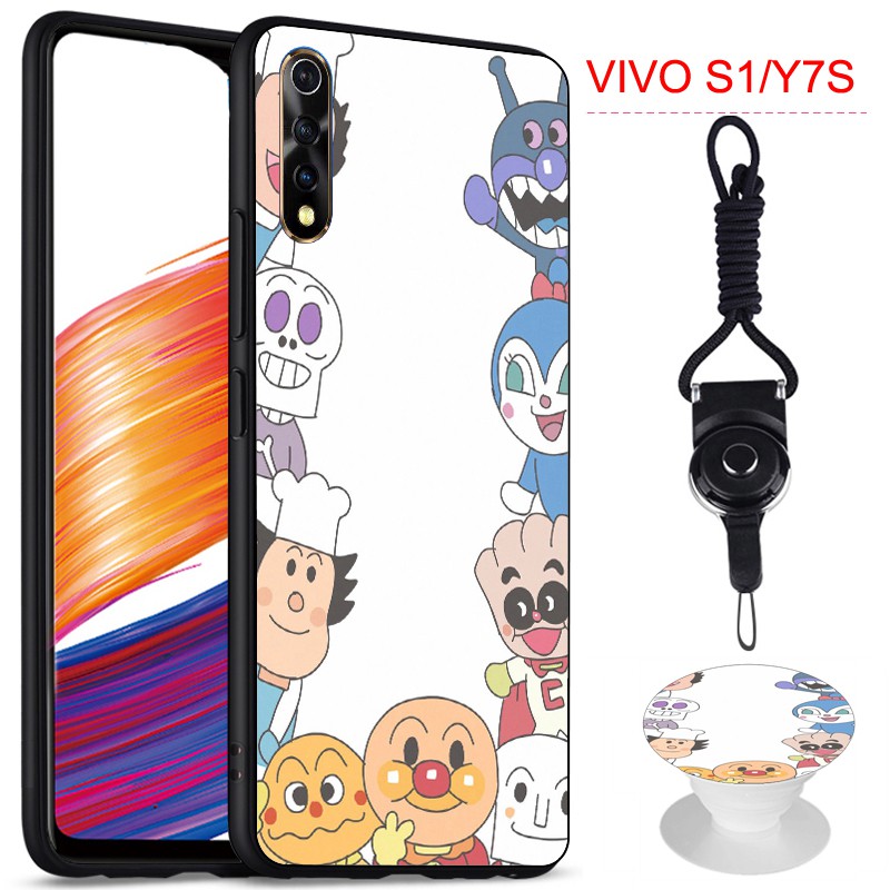 Ốp điện thoại họa tiết hoạt hình có vòng đệm giá đỡ cho VIVO IQOO Neo/Y7S/S1 2019/Z5
