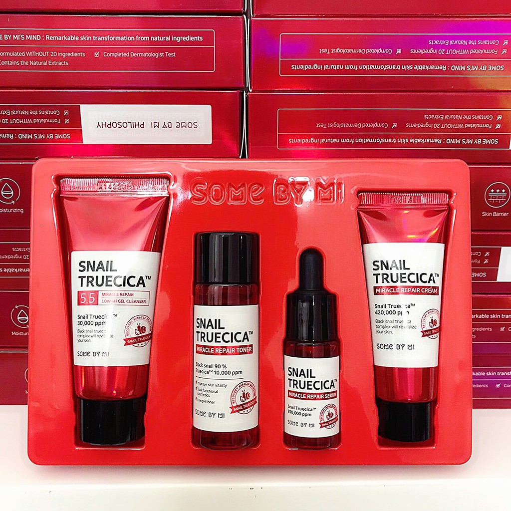 Set 4 Món Some By Mi SNAIL TRUECICA Miracle Repair Starter Kit