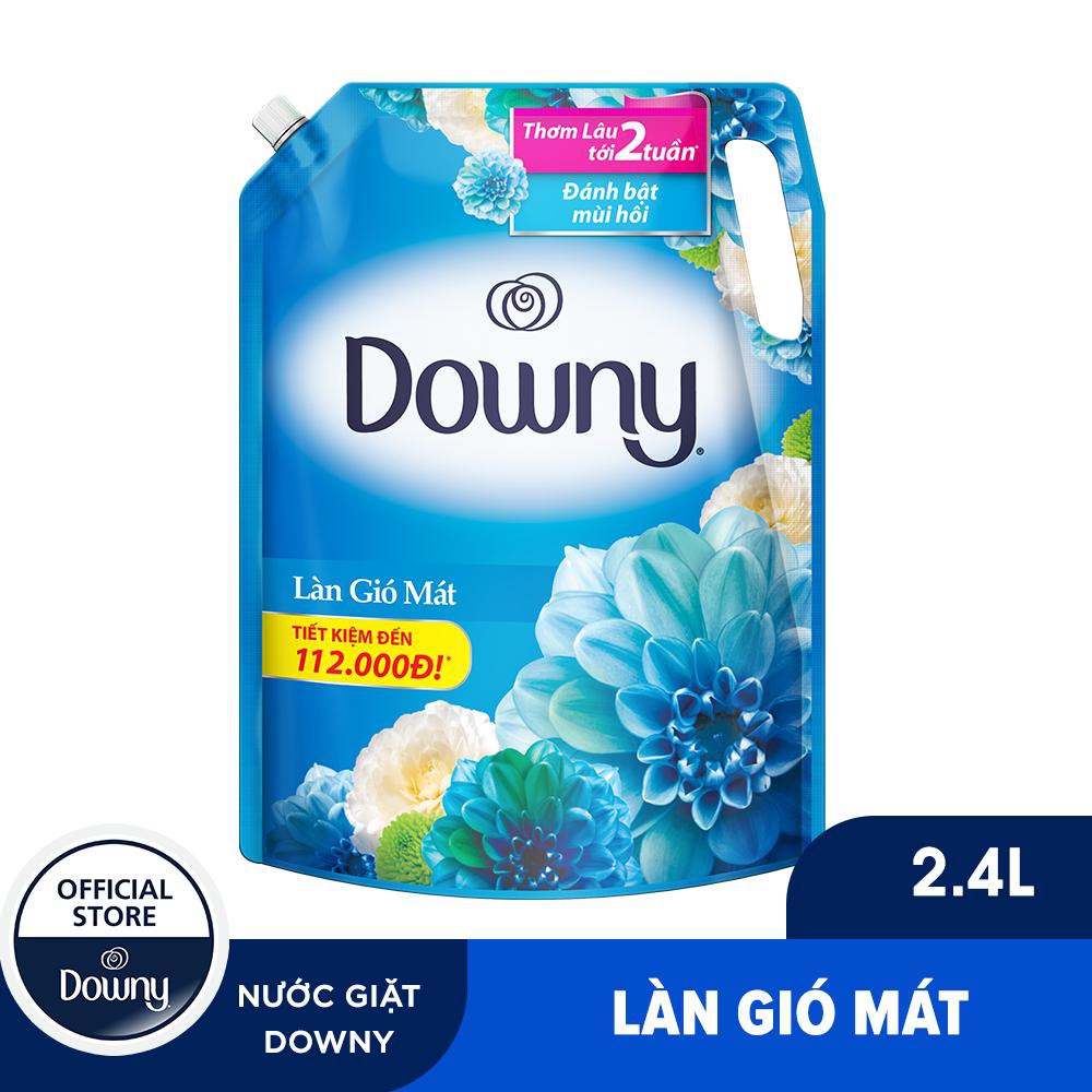 Nước xả vải Downy Làn Gió Mát Túi 2.4L