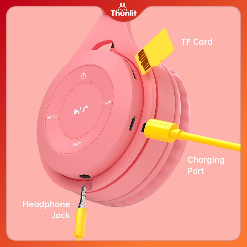 Tai nghe Thunlit kết nối Bluetooth màu macaron