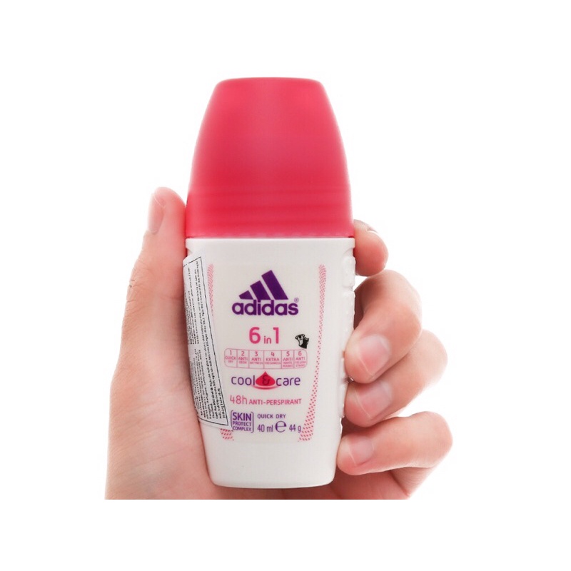 Lăn Khử Mùi Nữ Adidas Ngăn Mồ Hôi 6 in 1 (Hồng đậm) 40ml sky4155