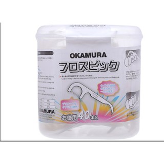 [COMBO10 HỘP] Tăm chỉ nha khoa Okamura hộp 40 cây